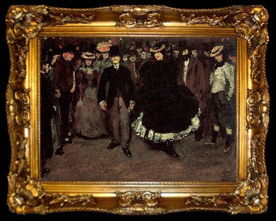 framed  Glackens, William James Bal Bullier, No. I, ta009-2